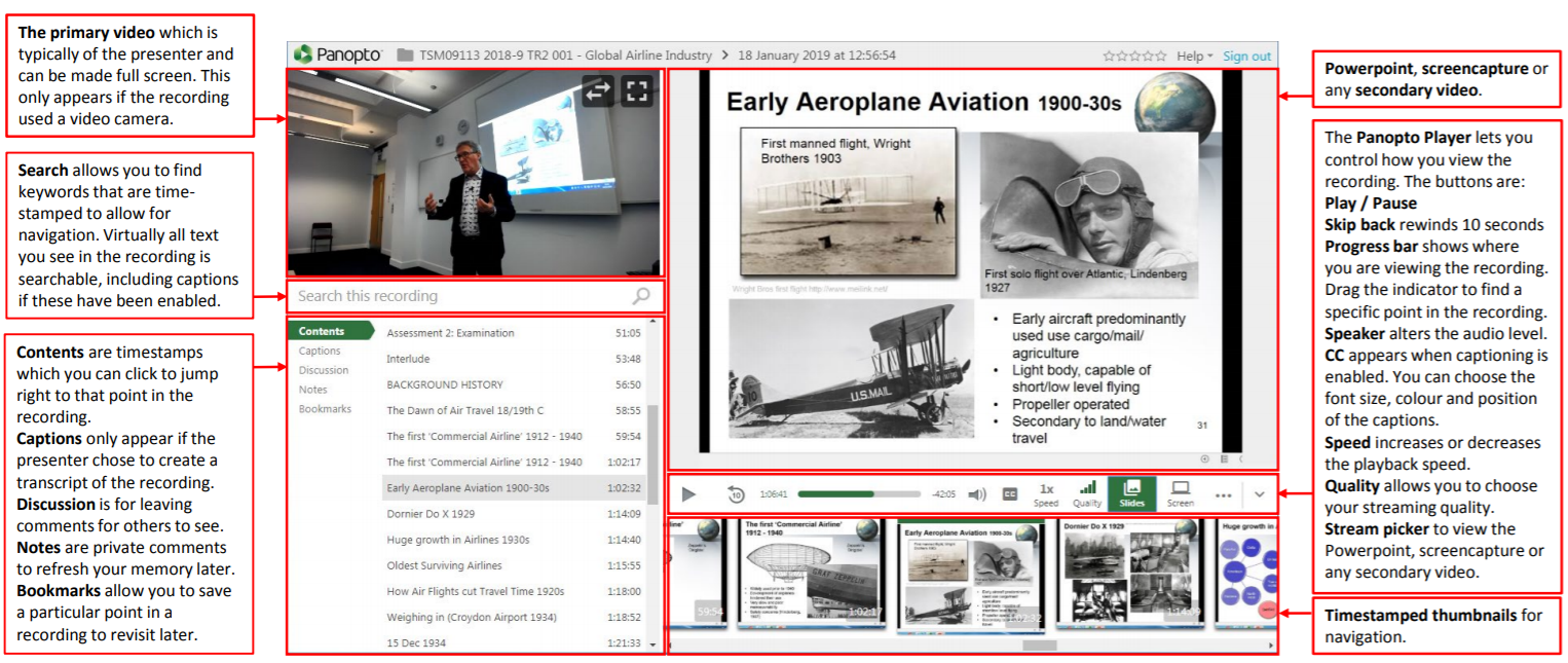 Panopto viewer guide