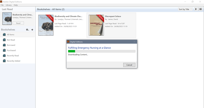 Screenshot of Digital Editions