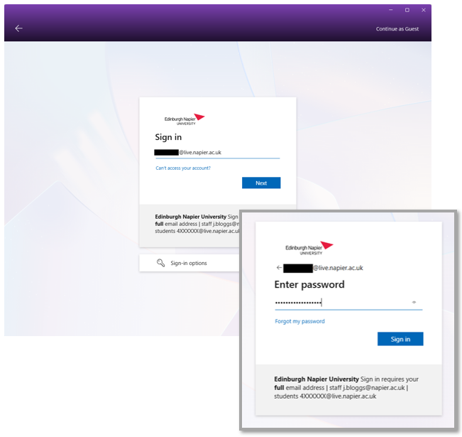 Image showing Kortext sign in