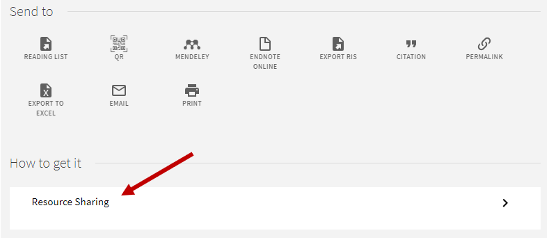 Image of Resource Sharing button on LibrarySearch