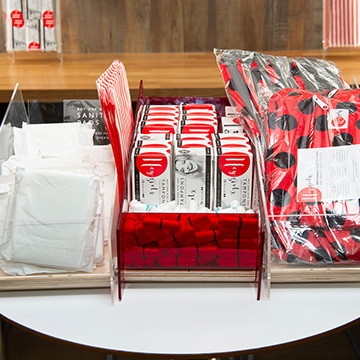 A selection of period products, free for students