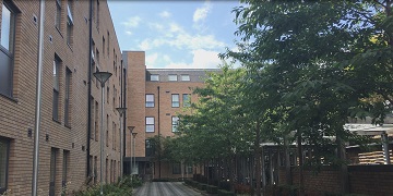 Slateford Road student accommodation exterior and courtyard