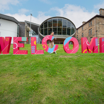 Welcome sign outside Craiglockhart