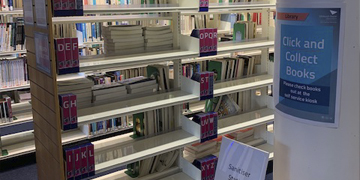 Craiglockhart Library Click and Collect shelves