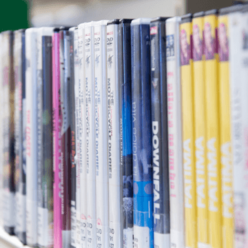 DVDs in the library