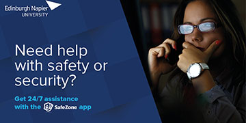 A person on the phone with information about SafeZone