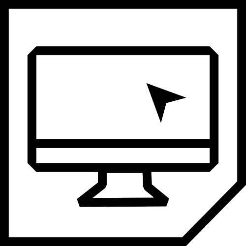 Computer screen with cursor