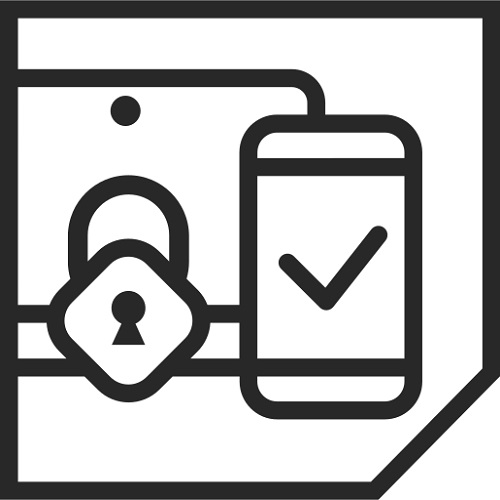 Computer and mobile security padlock icon