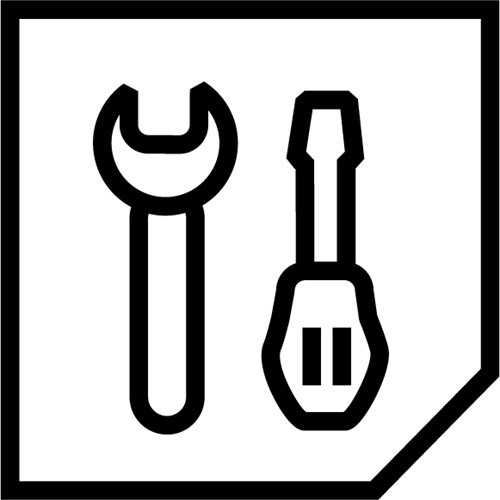 Spanner and screwdriver